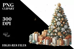 Christmas Tree with Gifts, PNG Product Image 2
