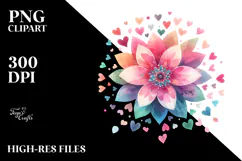 Simple Flower Hearts Digital Painting Product Image 2