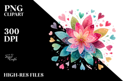 Simple Flower Hearts Digital Painting Product Image 2