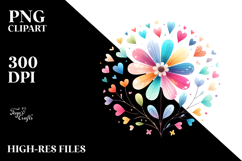 Simple Flower Hearts Digital Painting Product Image 2