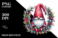 Vibrant Detailed Christmas Gnome, PNG Product Image 1