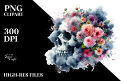 Grunge Skull Art PNG Product Image 2