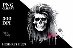 Simple Halloween Vampire Skull, Transparent PNG Product Image 3
