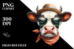 Funny Baby Cow with Disgusted Look, PNG Product Image 2