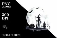 Simple Halloween Witch, Transparent PNG Product Image 1