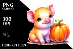 Cute Pig Pumpin | Sublimation Clipart Product Image 2