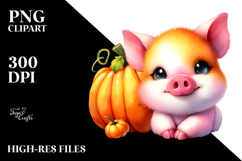 Cute Pig Pumpin | Sublimation Clipart Product Image 2