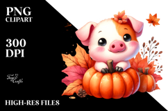 Cute Pig Pumpin | Sublimation Clipart Product Image 2