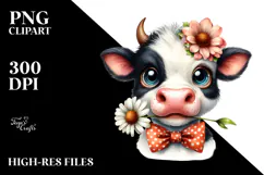 Cow with Party Hat, High-Res PNG Product Image 2