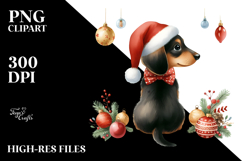 Christmas Dachshund PNG Product Image 2