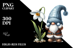 Cute Gnome Snowdrop PNG Product Image 2