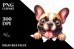 Crazy Looking French Bulldog Smiling | Clipart Product Image 3