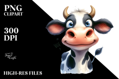 Funny Cow Portrait | Sublimation | Clipart Product Image 2