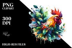 Vibrant Abstract Chicken PNG Product Image 2