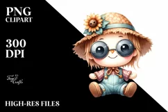 Cute Watercolor Small Baby Scarecrow | Clipart Product Image 3