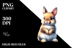 Baby Bunny Sunflower Clipart Product Image 3