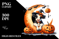 Cow Dressed for Halloween PNG Product Image 2