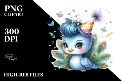 Cute Baby Peacock, High-Res PNG Product Image 2