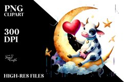 Cow with Heart, PNG Product Image 2