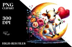 Cow with Heart, PNG Product Image 2