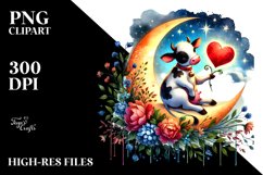 Cow with Heart, PNG Product Image 2