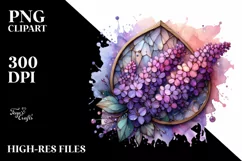 Abstract Wooden Stained Lilac | Watercolor Splash Product Image 1