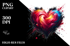 Heart Paintbrush Painting PNG Product Image 2