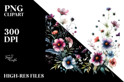 Wild Flowers Bold | Sublimation Clipart Product Image 2