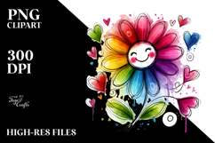 Smiling Watercolor Star PNG Product Image 2