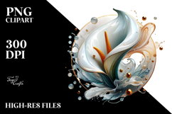 Abstract Golden Calla Lily PNG Product Image 2