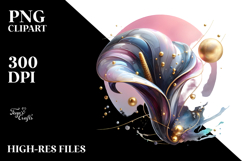 Abstract Golden Calla Lily PNG Product Image 2