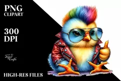 Funny Baby Chicken Sitting PNG Product Image 1