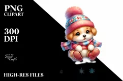 Winter Baby Puppy, Transparent PNG Product Image 3
