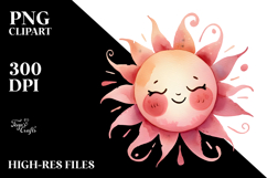 Pinkish Whimsical Sun PNG Product Image 2
