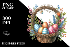 Easter Watercolor Wreath PNG Product Image 2