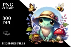 Digital Painting Baby Frog PNG Product Image 2