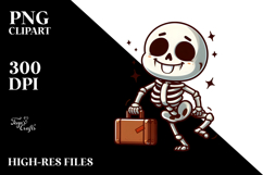 Skeleton with Suitcase PNG Product Image 2