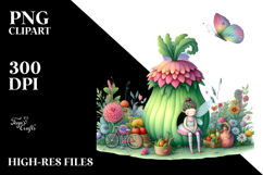 Colorful Vegetable Fairy House | Watercolor Illustration Product Image 2