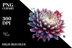 Glossy Chrysanthemum Material | Sublimation Clipart Product Image 3