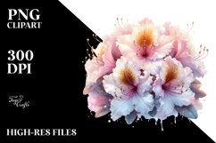 Glossy Transparent Pastel Rhododendron, PNG Product Image 1