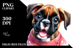Cute Baby Boxer, Lovely PNG Product Image 2