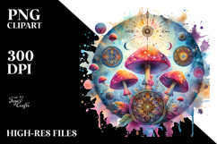 Magical Celestial Mushroom Tarot PNG Product Image 2