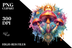 Magical Celestial Mushroom Tarot PNG Product Image 2