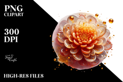 Glossy Marigold Splash PNG Product Image 2