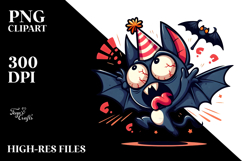 Goofy Bat with Birthday Hat, Trending Art Product Image 2