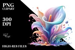 Calla Lily with Metallic Insertions PNG Product Image 3