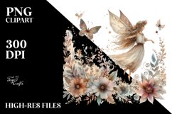 Washed Watercolor Boho Fairy PNG Product Image 2