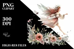 Washed Watercolor Boho Fairy PNG Product Image 2
