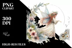 Washed Watercolor Boho Fairy PNG Product Image 2