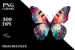 Butterfly Made of Silhouettes PNG Product Image 2